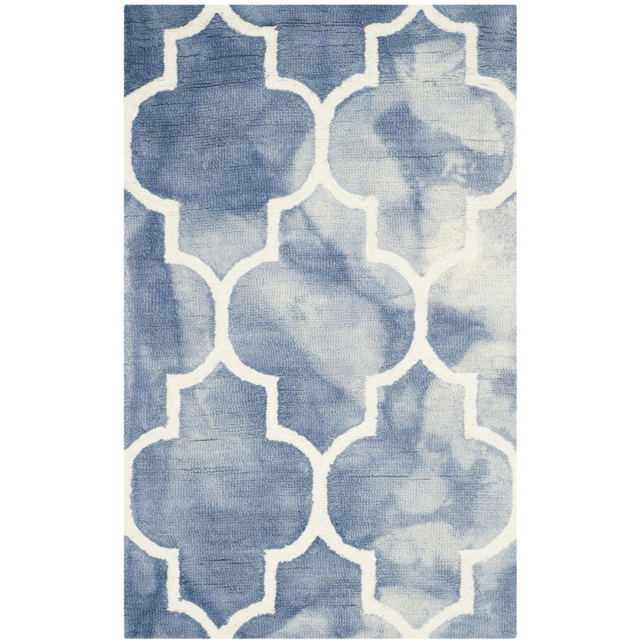 SAFAVIEH Dip Dye DDY535K Handmade Blue / Ivory Rug - 8' X 10'
