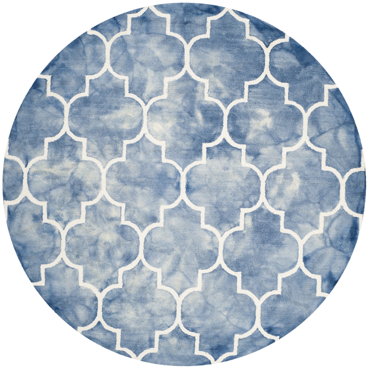 SAFAVIEH Dip Dye DDY535K Handmade Blue / Ivory Rug - 7' Round