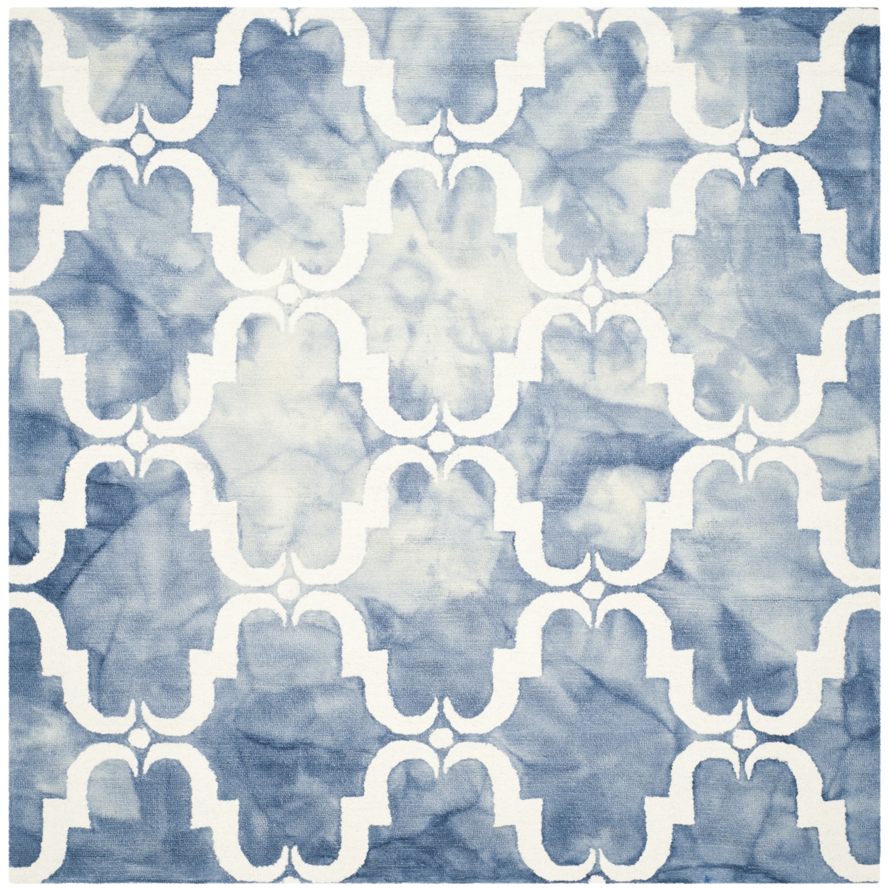 SAFAVIEH Dip Dye DDY536K Handmade Blue / Ivory Rug - 7' Square
