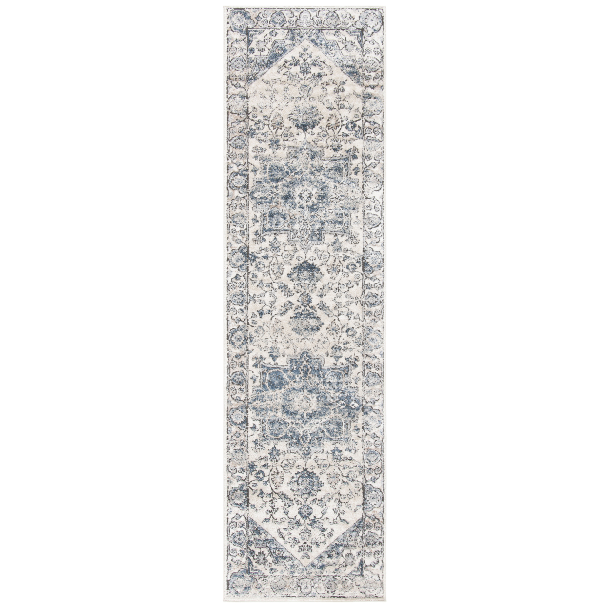 SAFAVIEH Oregon Collection ORE868A Ivory / Blue Rug - 2-2 X 4