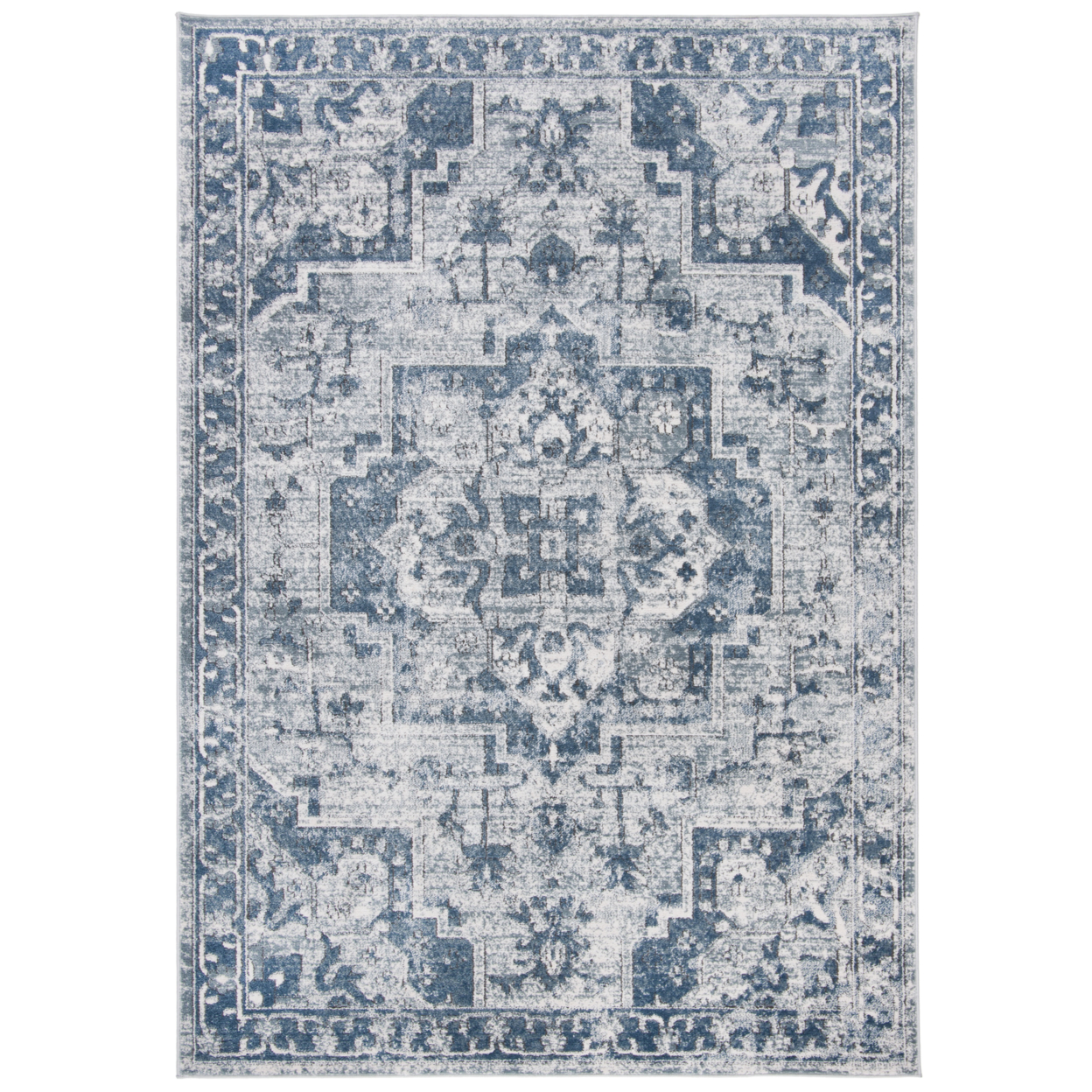 SAFAVIEH Oregon Collection ORE883N Navy / Ivory Rug - 3 X 5