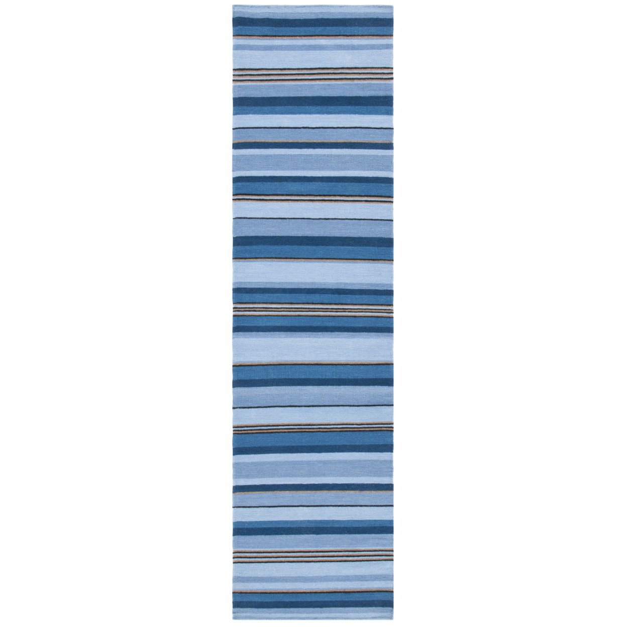 SAFAVIEH Striped Kilim STK601M Handmade Blue / Rust Rug - 8' X 10'