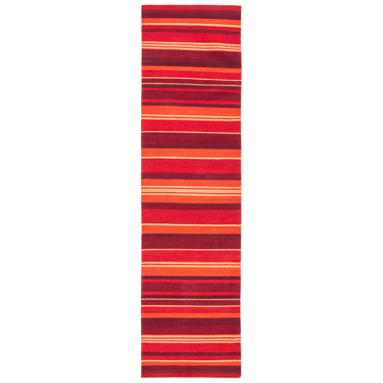 SAFAVIEH Striped Kilim STK601Q Handmade Red Rug - 5' X 8'