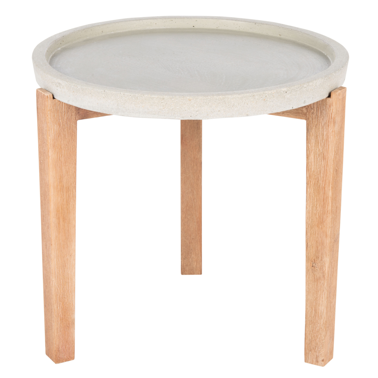 SAFAVIEH Outdoor Collection Serka Side Table Natural/Light Grey