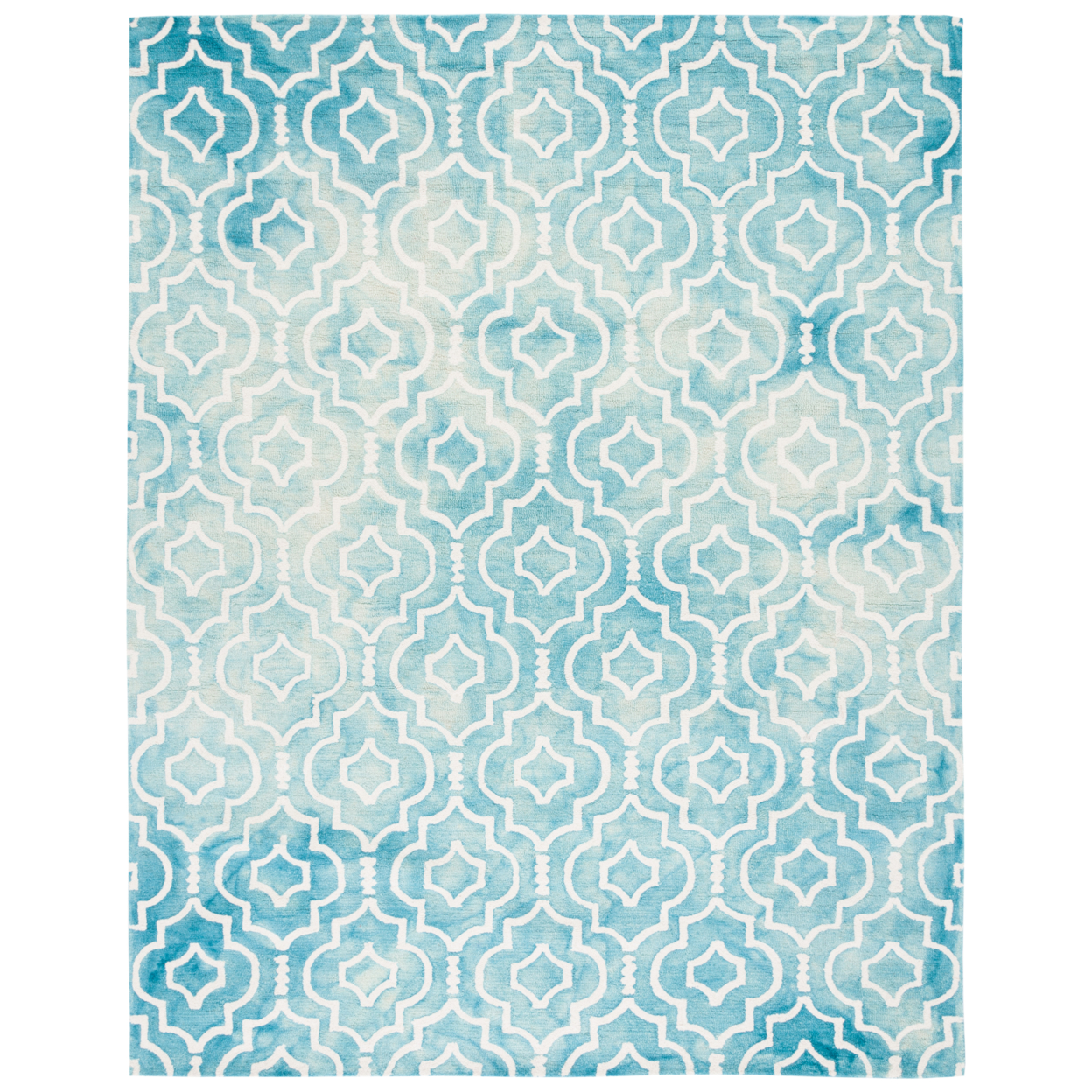 SAFAVIEH Dip Dye DDY538D Handmade Turquoise / Ivory Rug - 8' X 10'