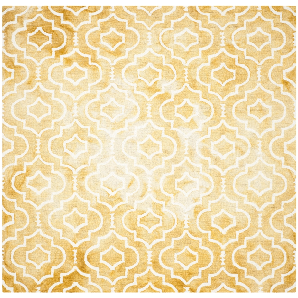 SAFAVIEH Dip Dye DDY538H Handmade Gold / Ivory Rug - 7' Square