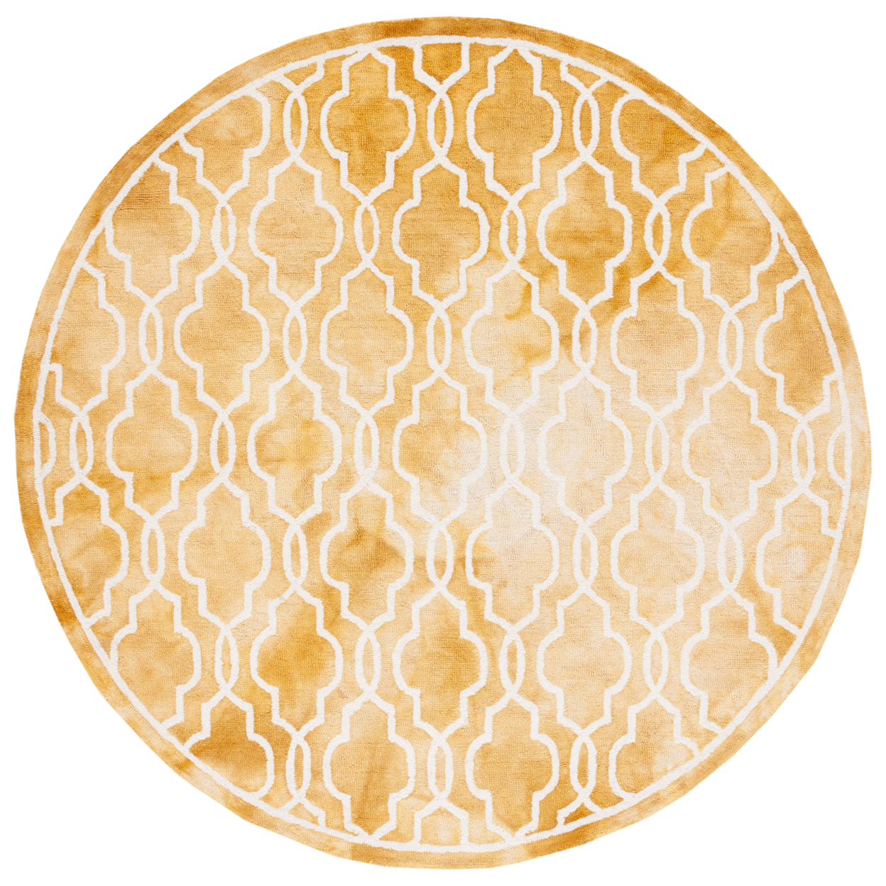 SAFAVIEH Dip Dye DDY539H Handmade Gold / Ivory Rug - 7' Round
