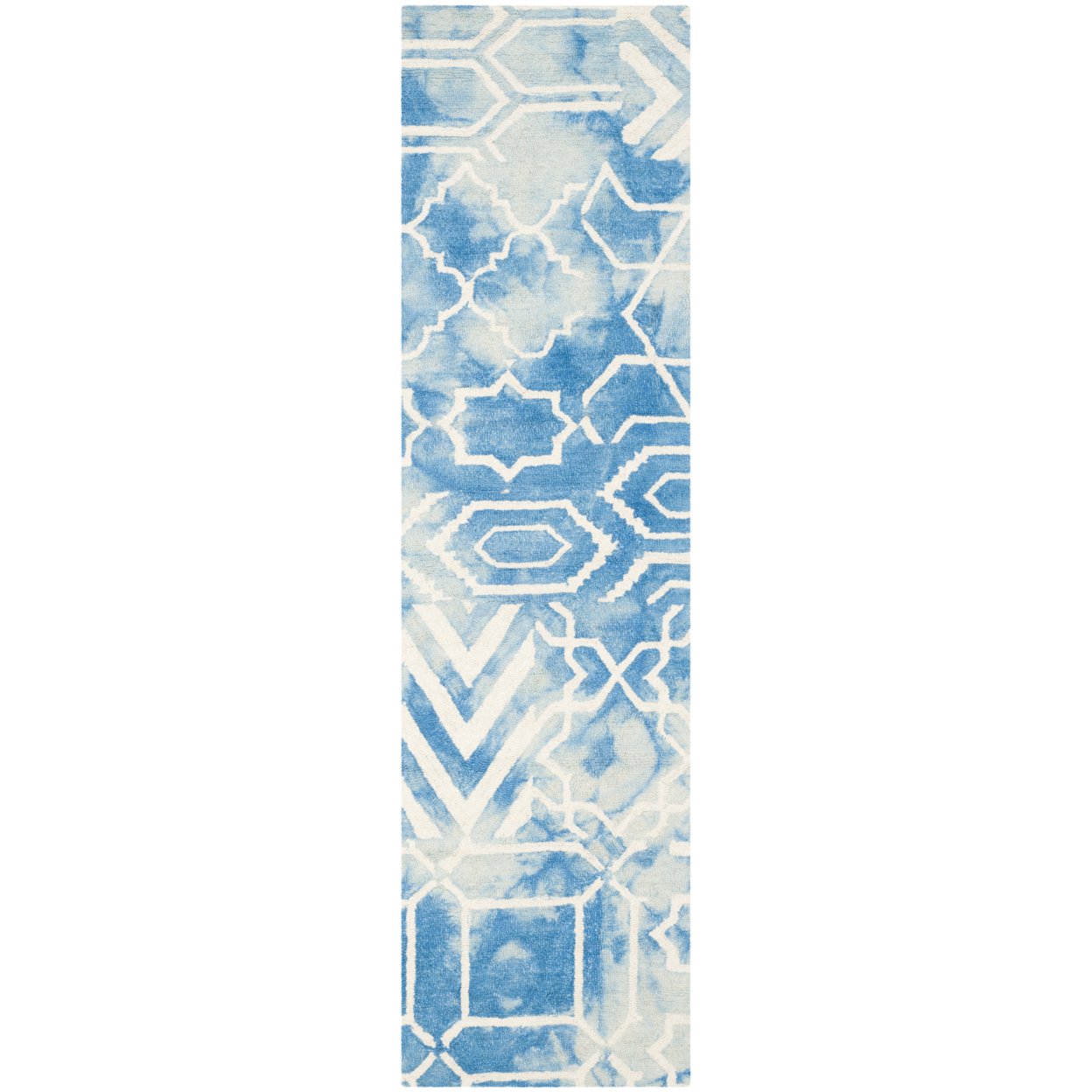 SAFAVIEH Dip Dye DDY678G Handmade Blue / Ivory Rug - 8' X 10'