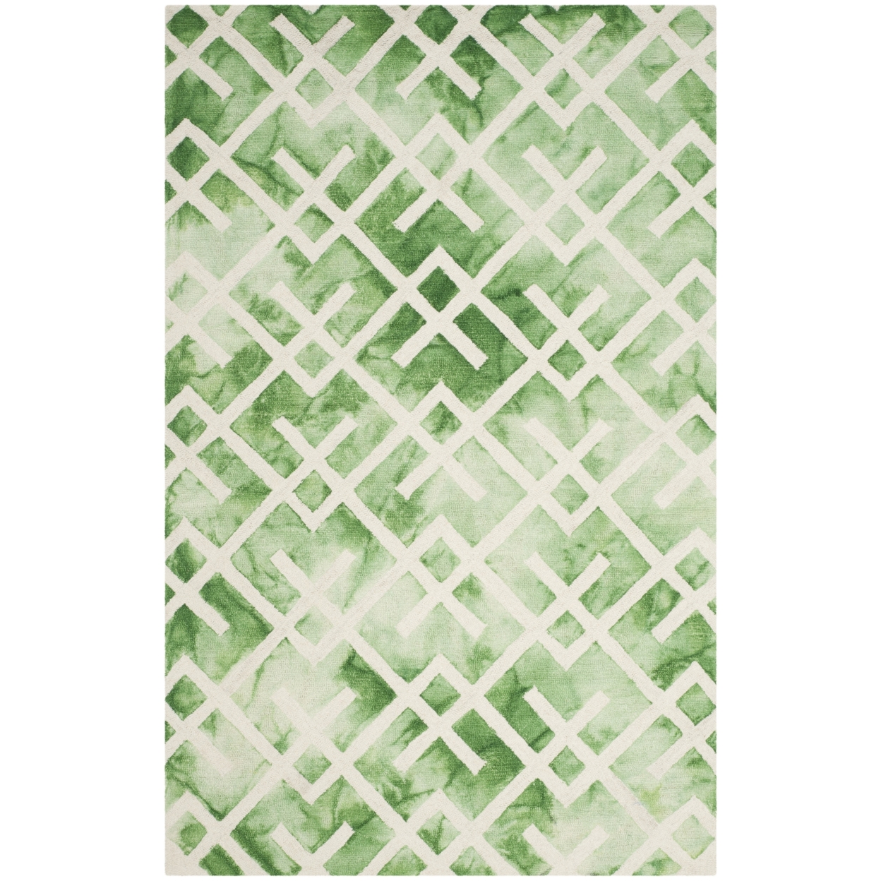 SAFAVIEH Dip Dye DDY677Q Handmade Green / Ivory Rug - 4' X 6'