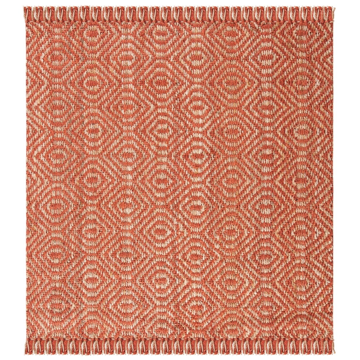 SAFAVIEH Natural Fiber NF445A Handwoven Rust Rug - 6' Square