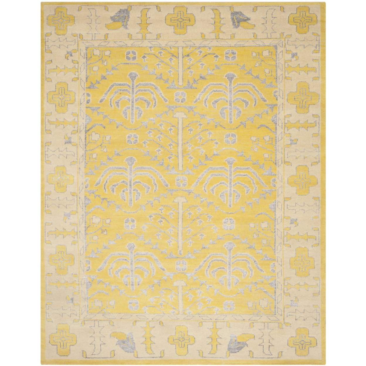 SAFAVIEH Stone Wash STW213A Hand-knotted Yellow Rug - 6' X 9'