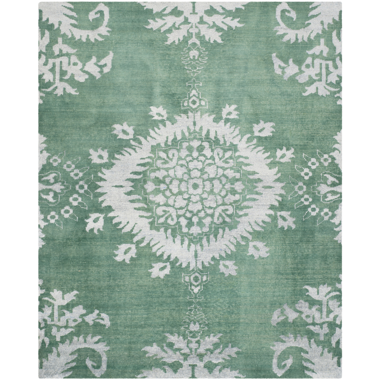 SAFAVIEH Stone Wash STW235D Hand-knotted Emerald Rug - 6' X 9'