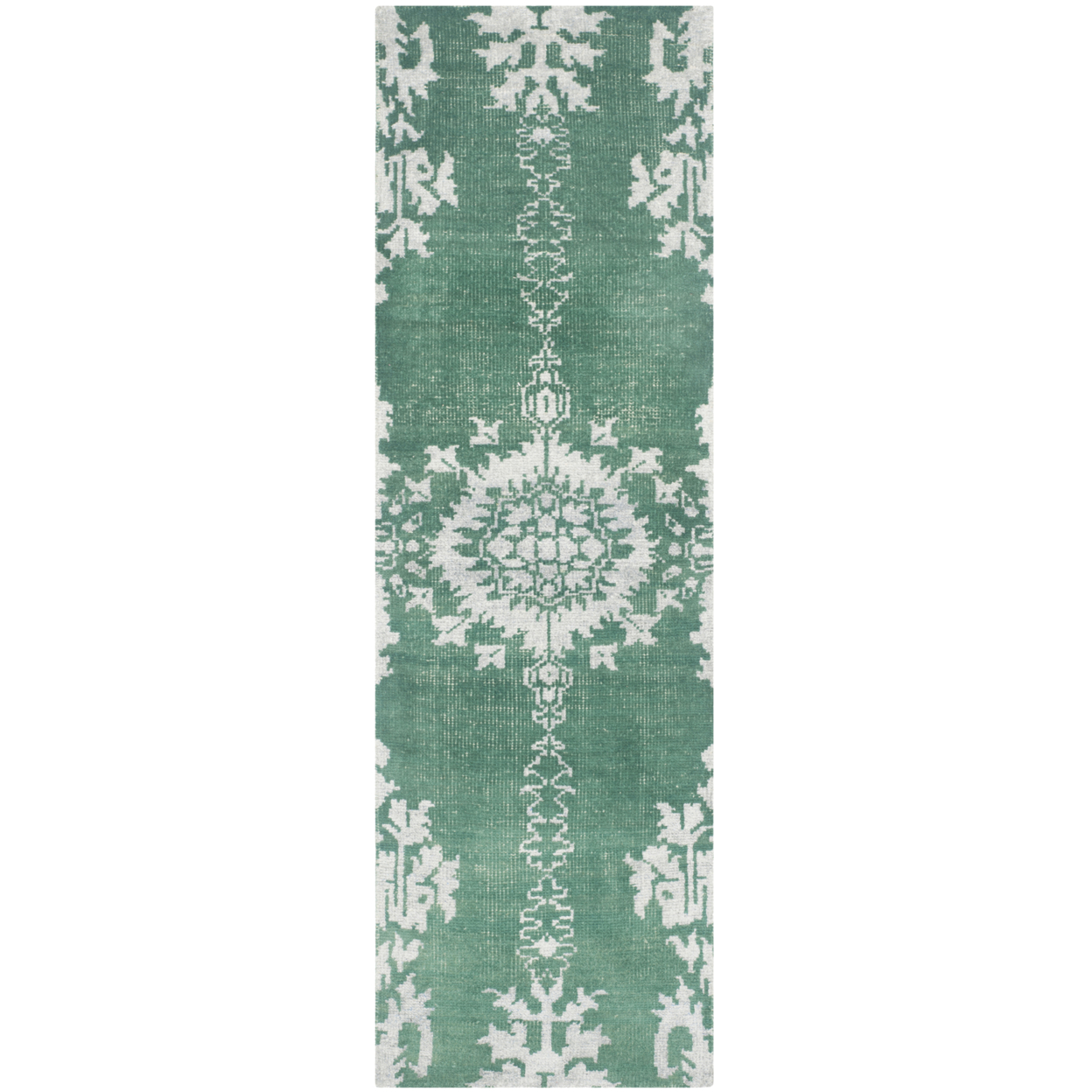 SAFAVIEH Stone Wash STW235D Hand-knotted Emerald Rug - 2' 6 X 8'