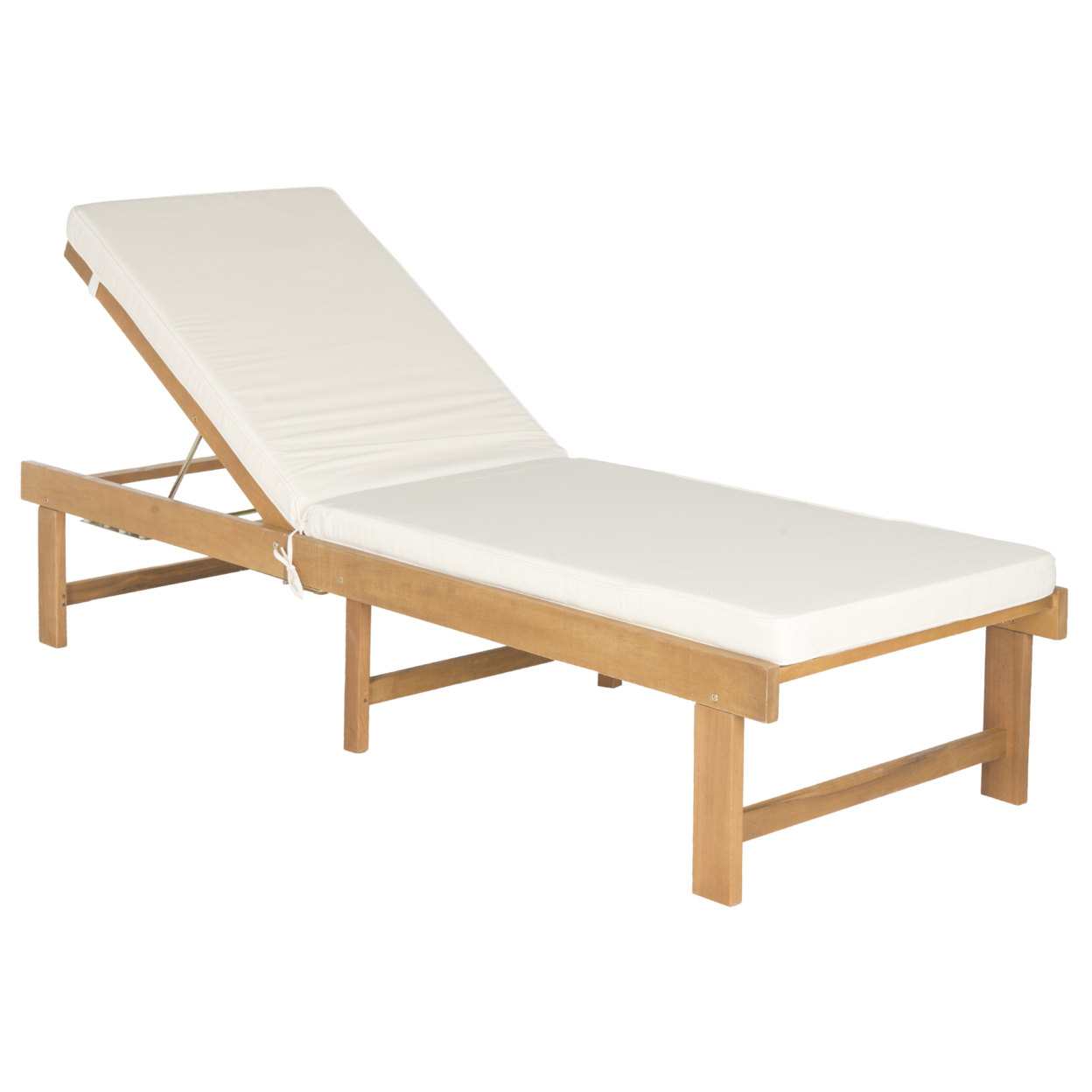 SAFAVIEH Outdoor Collection Inglewood Chaise Lounge Chair Natural/Beige