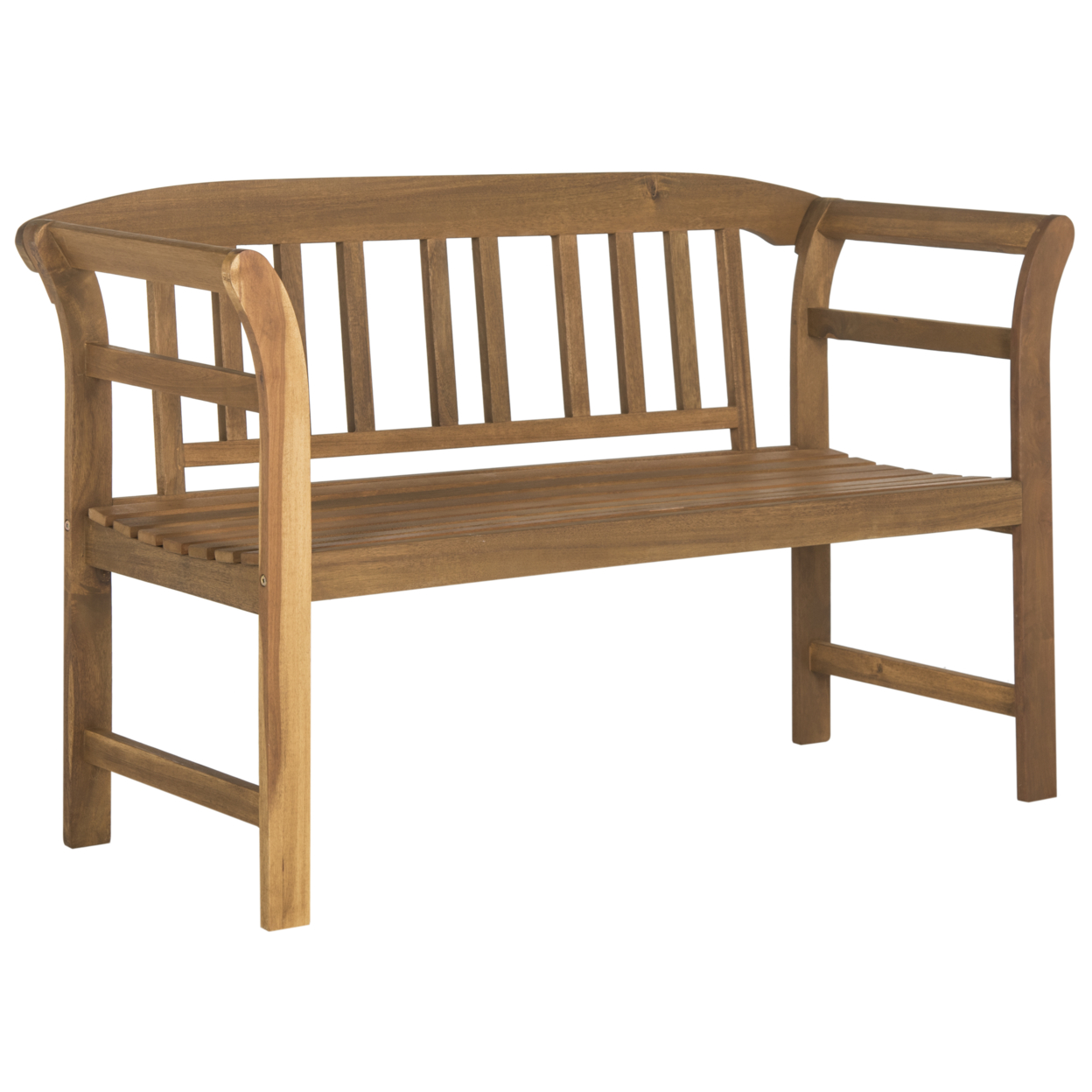 SAFAVIEH Outdoor Collection Porterville 2-Seat Bench Natural