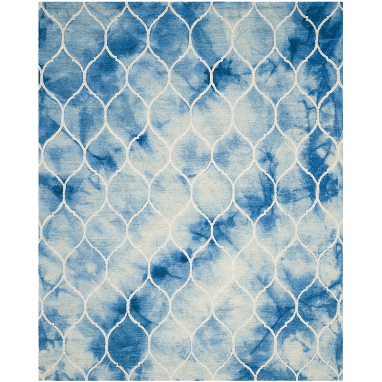 SAFAVIEH Dip Dye DDY685G Handmade Blue / Ivory Rug - 8' X 10'