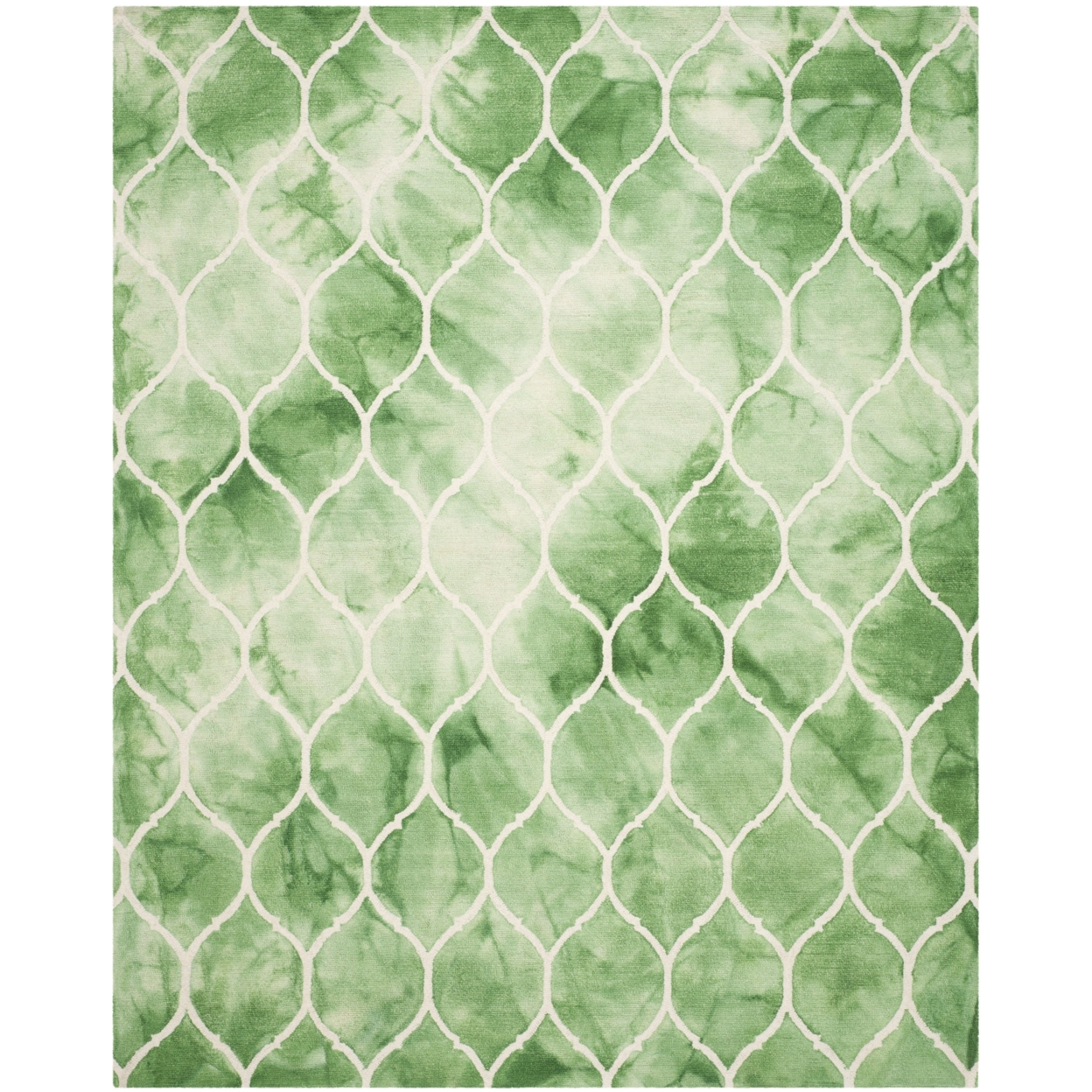 SAFAVIEH Dip Dye DDY685Q Handmade Green / Ivory Rug - 8' X 10'