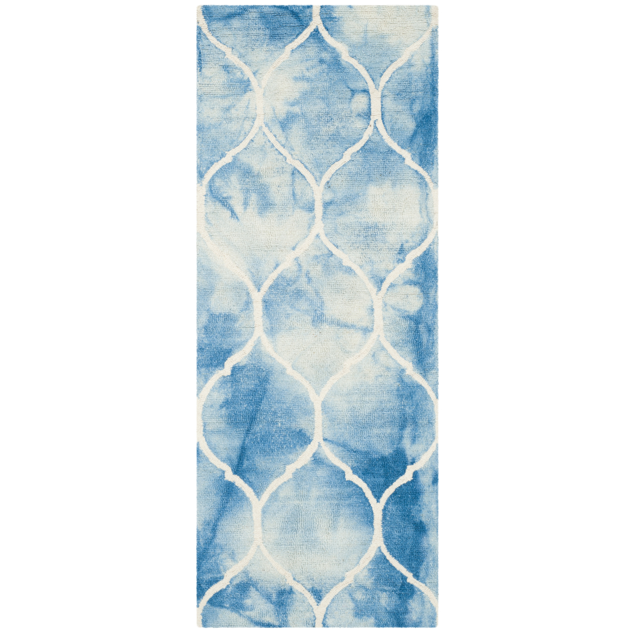 SAFAVIEH Dip Dye DDY685G Handmade Blue / Ivory Rug - 2' 3 X 6'