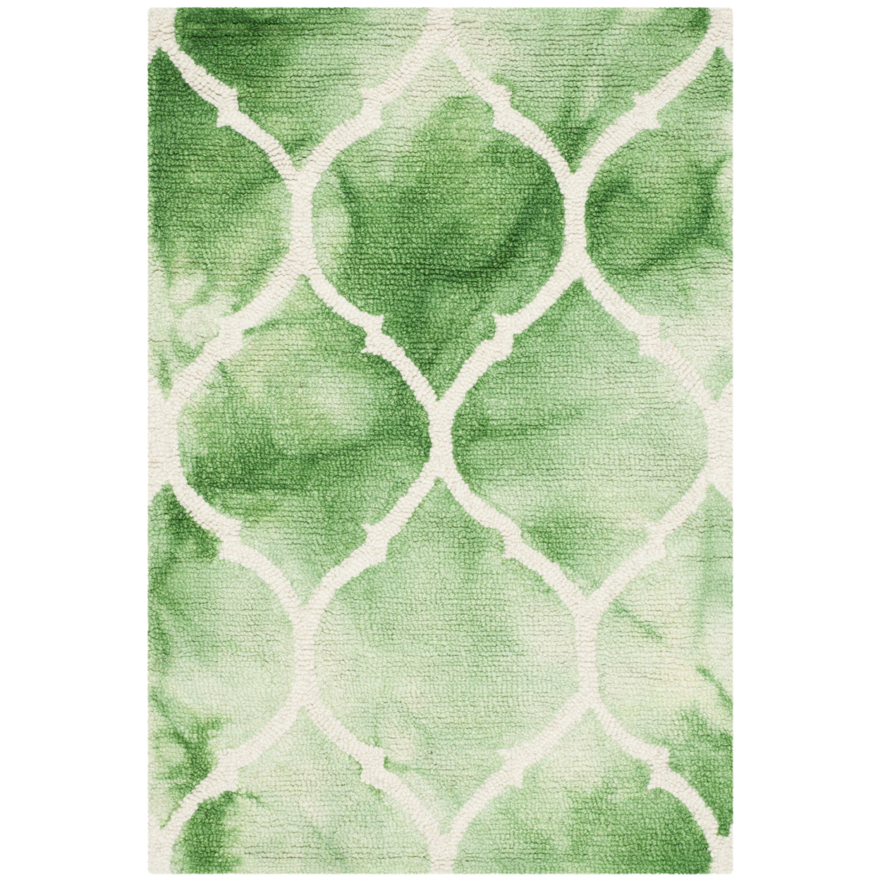 SAFAVIEH Dip Dye DDY685Q Handmade Green / Ivory Rug - 2' X 3'