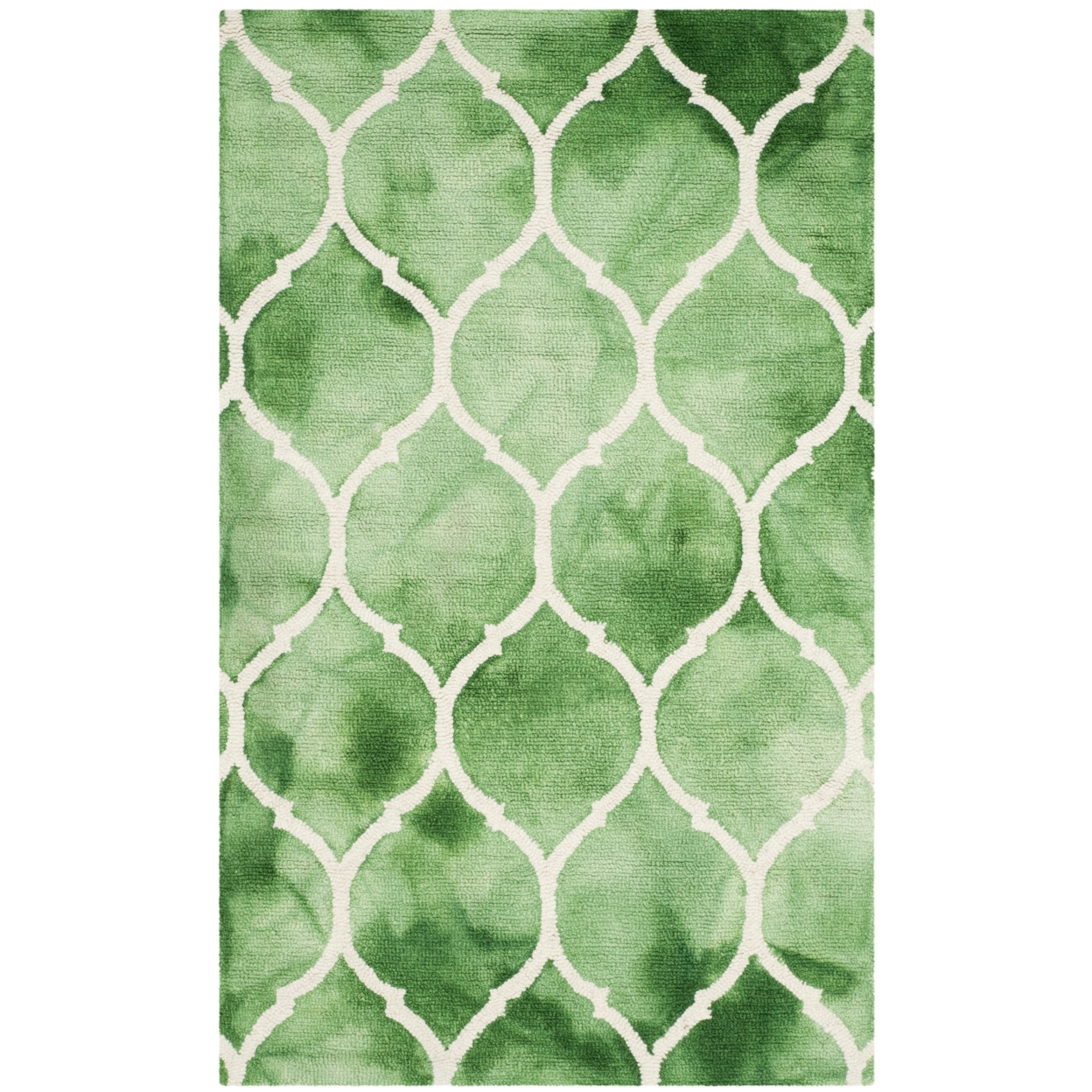 SAFAVIEH Dip Dye DDY685Q Handmade Green / Ivory Rug - 3' X 5'