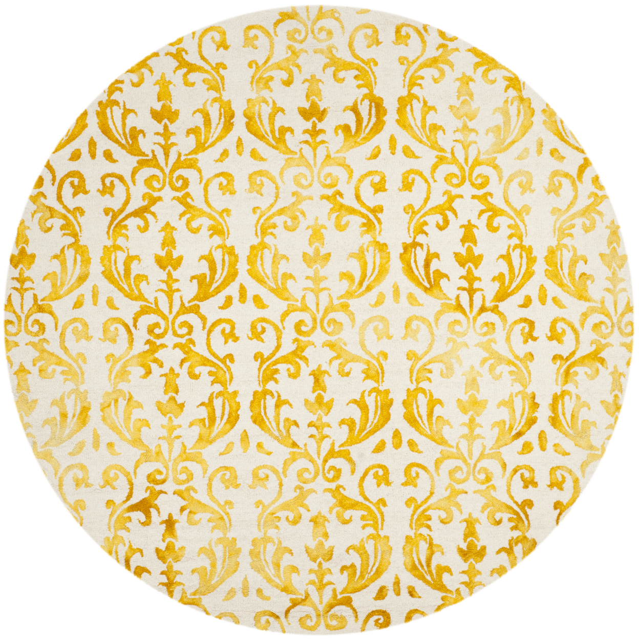 SAFAVIEH Dip Dye DDY689A Handmade Ivory / Gold Rug - 7' Round