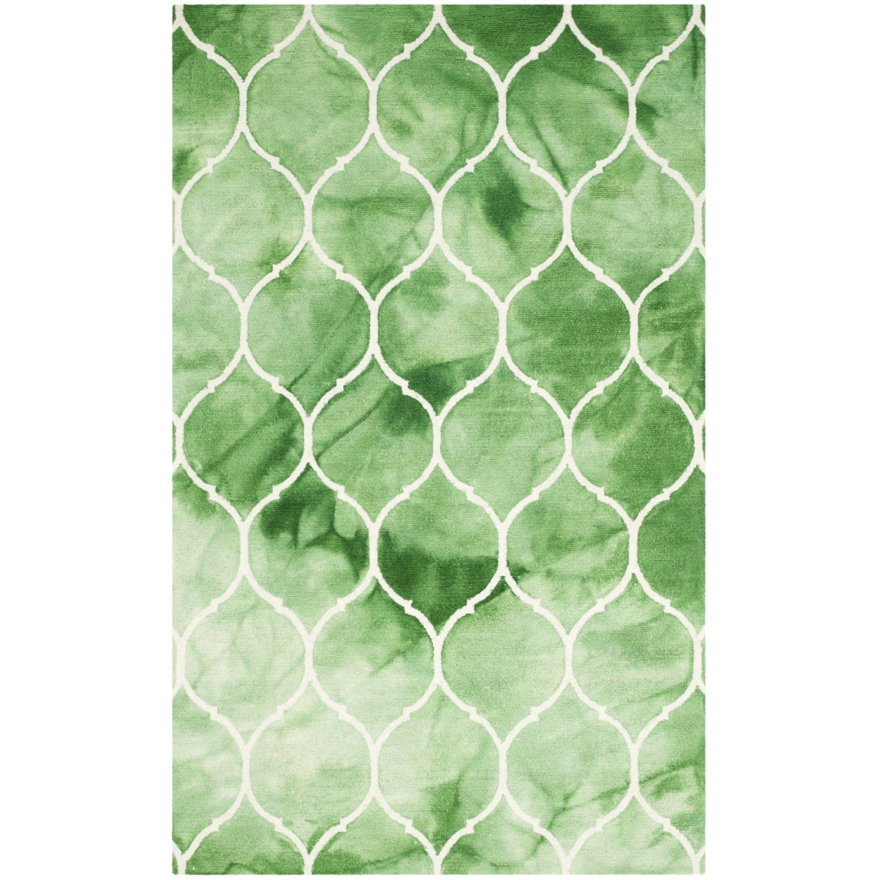 SAFAVIEH Dip Dye DDY685Q Handmade Green / Ivory Rug - 4' X 6'