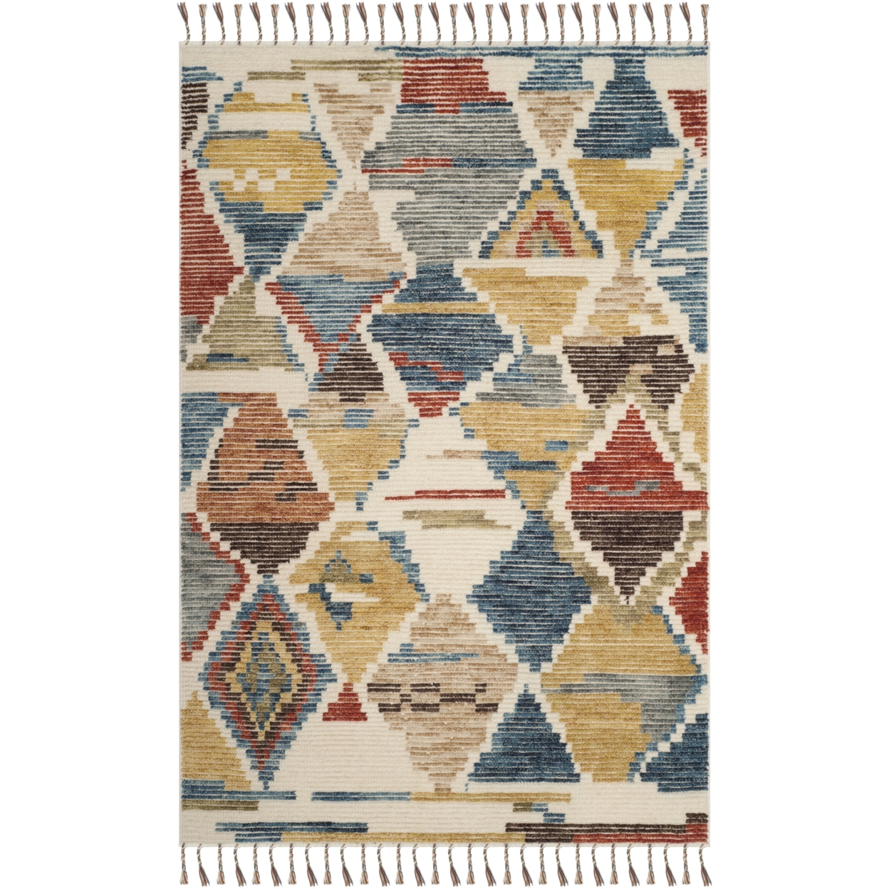 SAFAVIEH Kenya Collection KNY524A Hand-knotted Multi Rug - 6 X 9