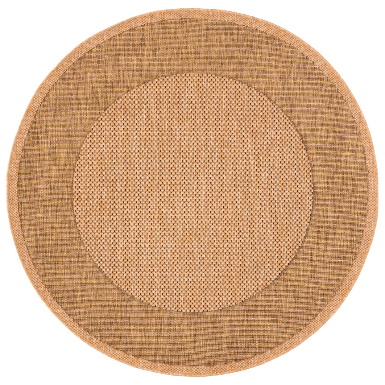 SAFAVIEH Outdoor CY7987-39A5 Courtyard Natural / Gold Rug - 4' Round