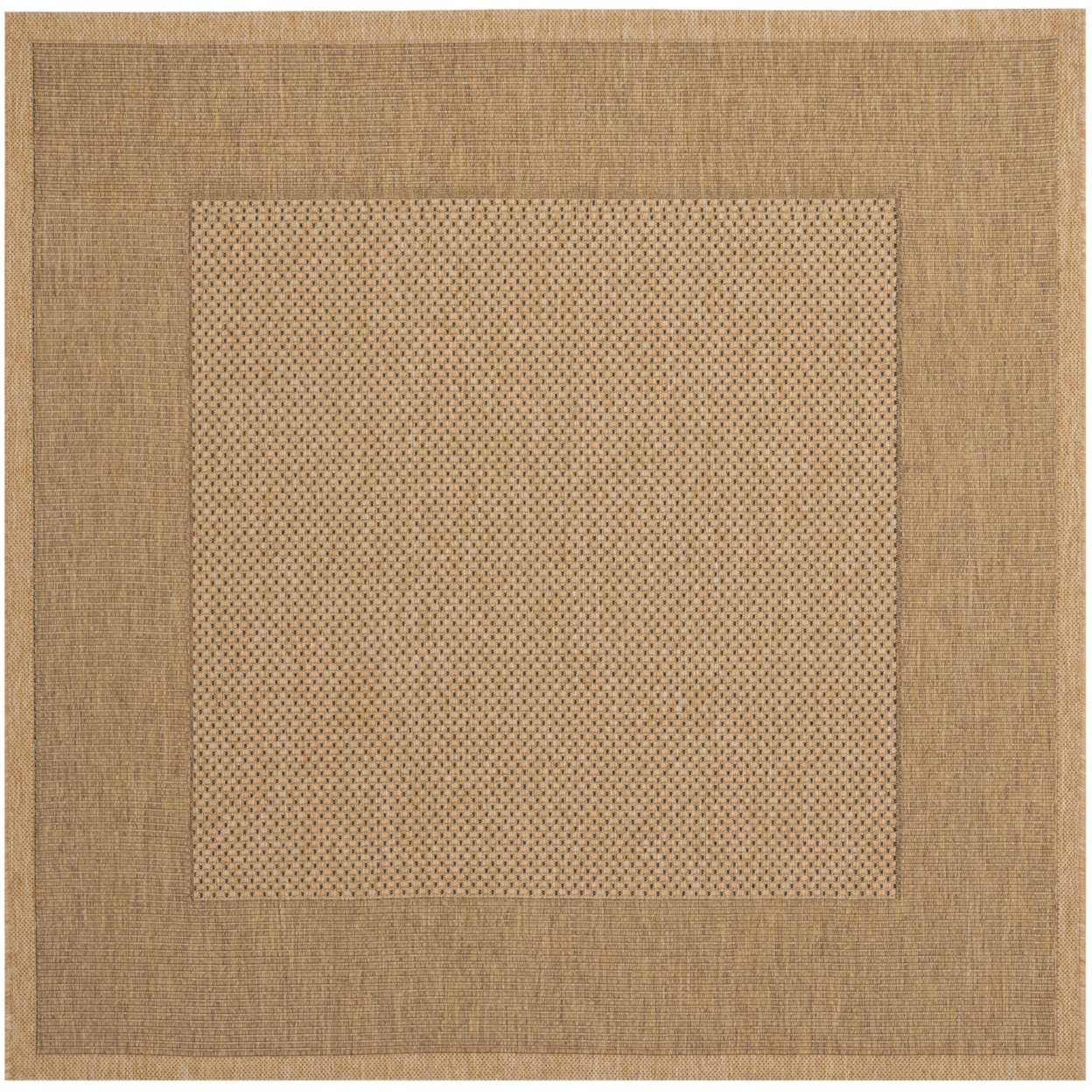SAFAVIEH Outdoor CY7987-39A5 Courtyard Natural / Gold Rug - 5' 3 Square
