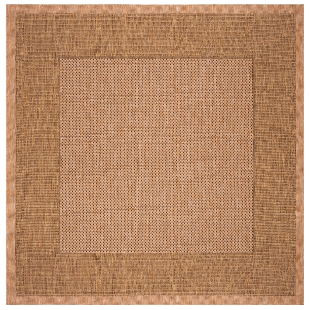 SAFAVIEH Outdoor CY7987-39A5 Courtyard Natural / Gold Rug - 6' 7 Square