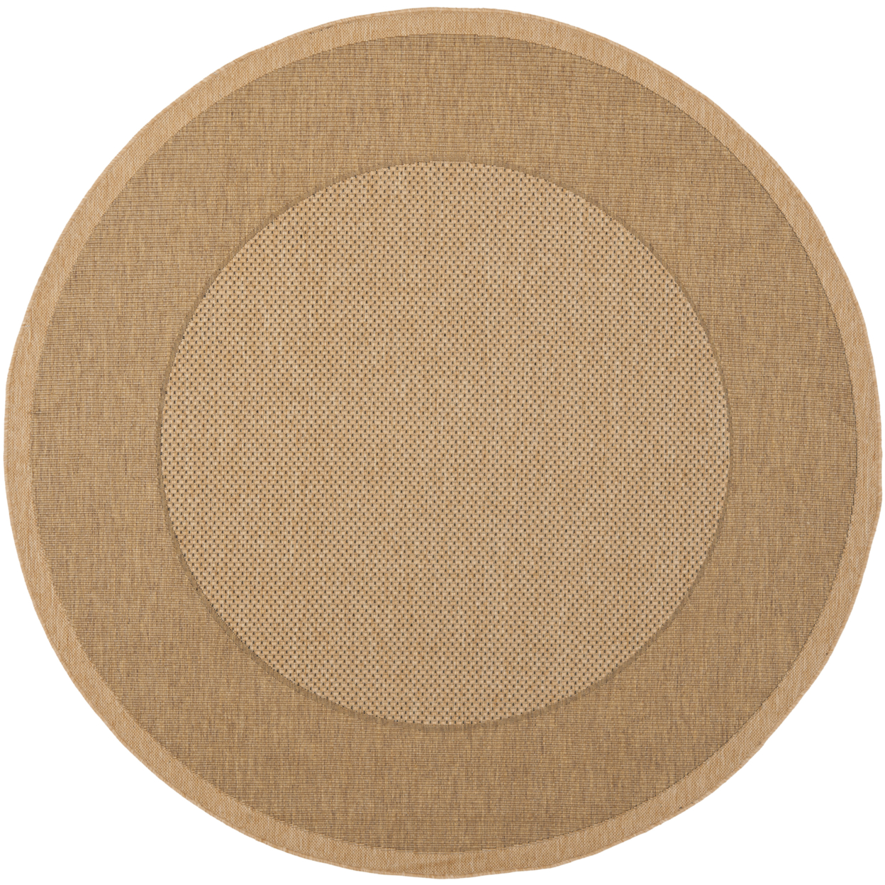 SAFAVIEH Outdoor CY7987-39A5 Courtyard Natural / Gold Rug - 6' 7 Round