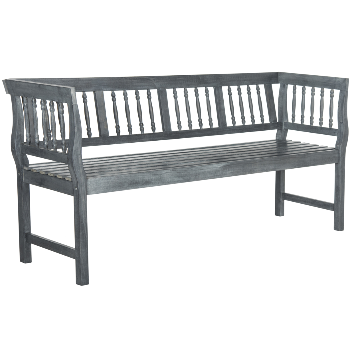 SAFAVIEH Outdoor Collection Brentwood Bench Ash Grey