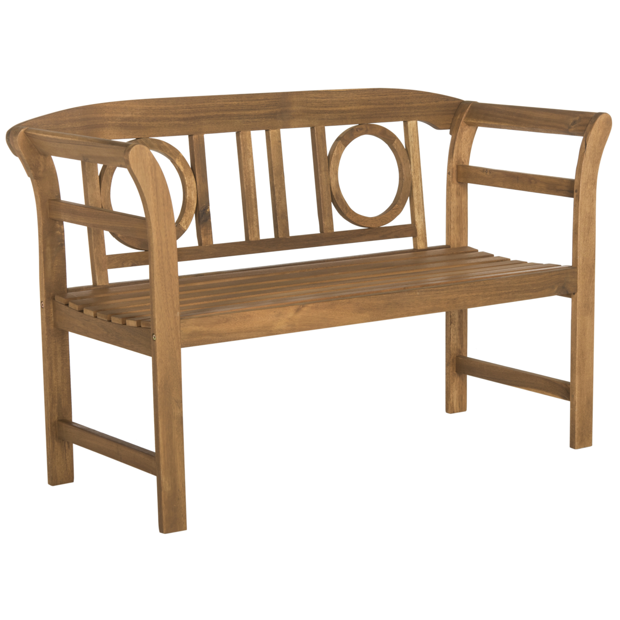 SAFAVIEH Outdoor Collection Moorpark 2-Seat Bench Natural