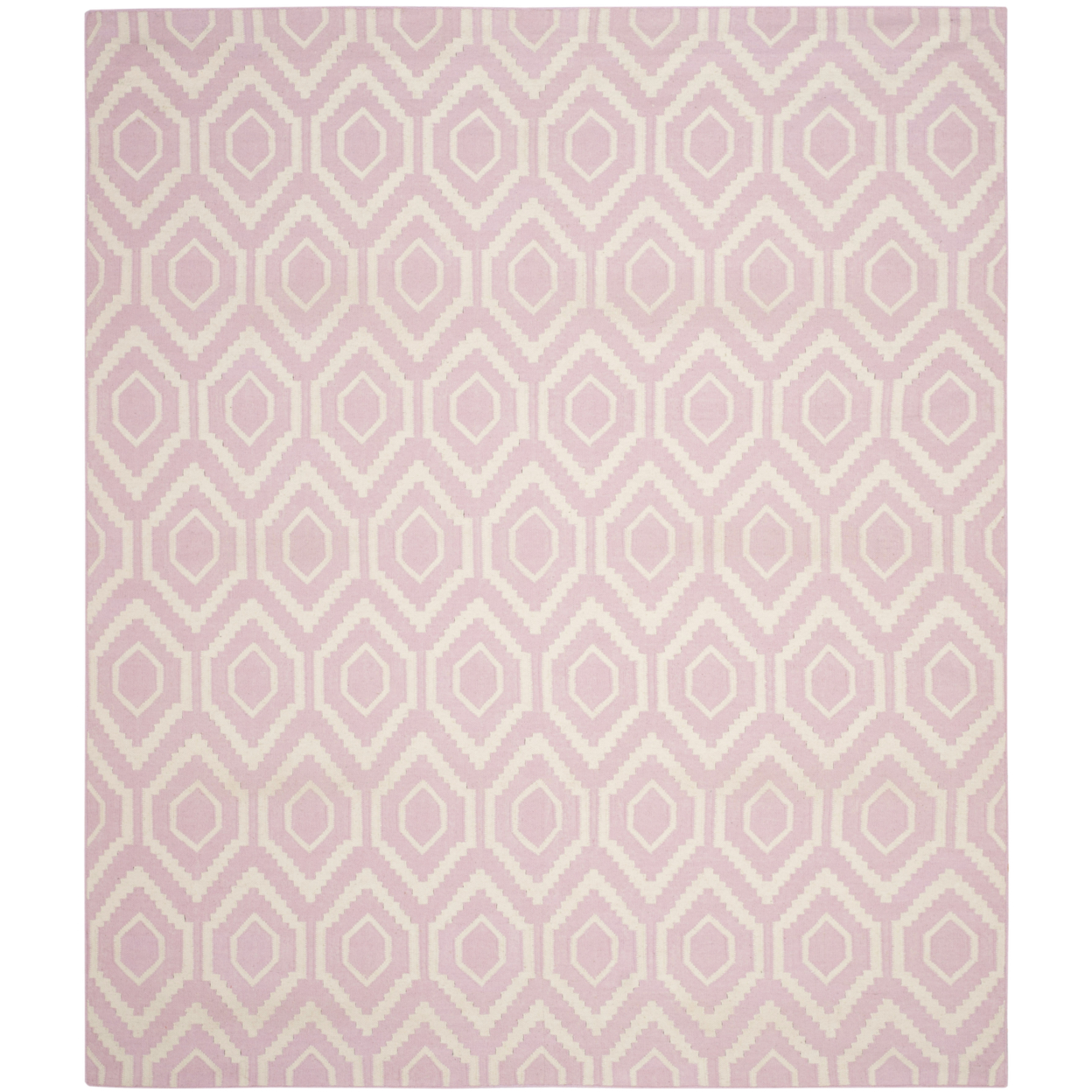 SAFAVIEH DHU556C Dhurries Pink / Ivory - 8' X 10'