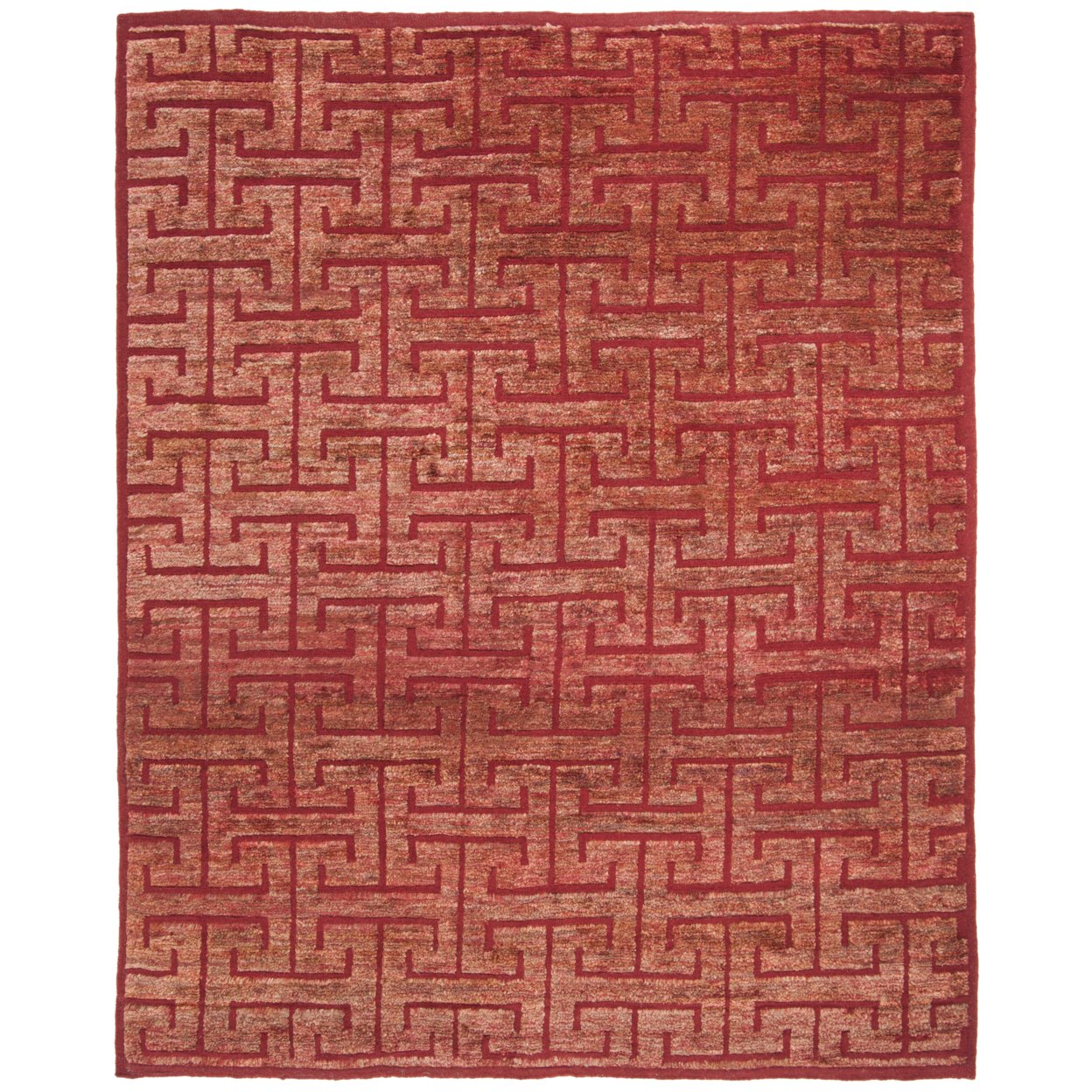 SAFAVIEH Tangier Collection TGR417C Red / Rust Rug - 8' X 10'