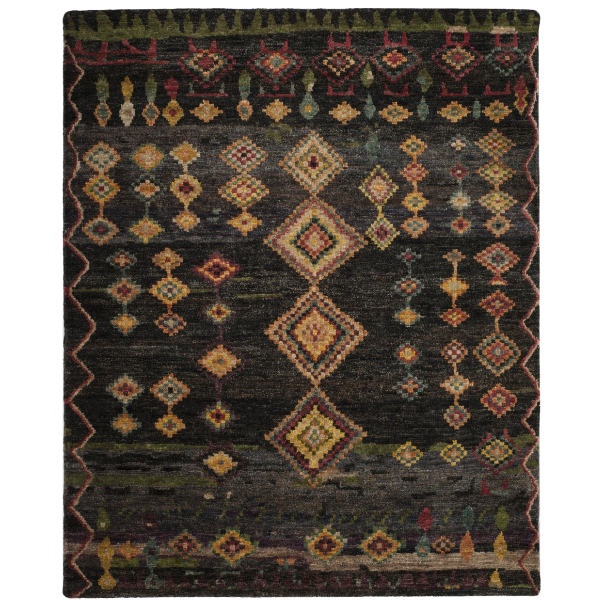 SAFAVIEH Tangier Collection TGR652B Hand-knotted Black Rug - 8' X 10'