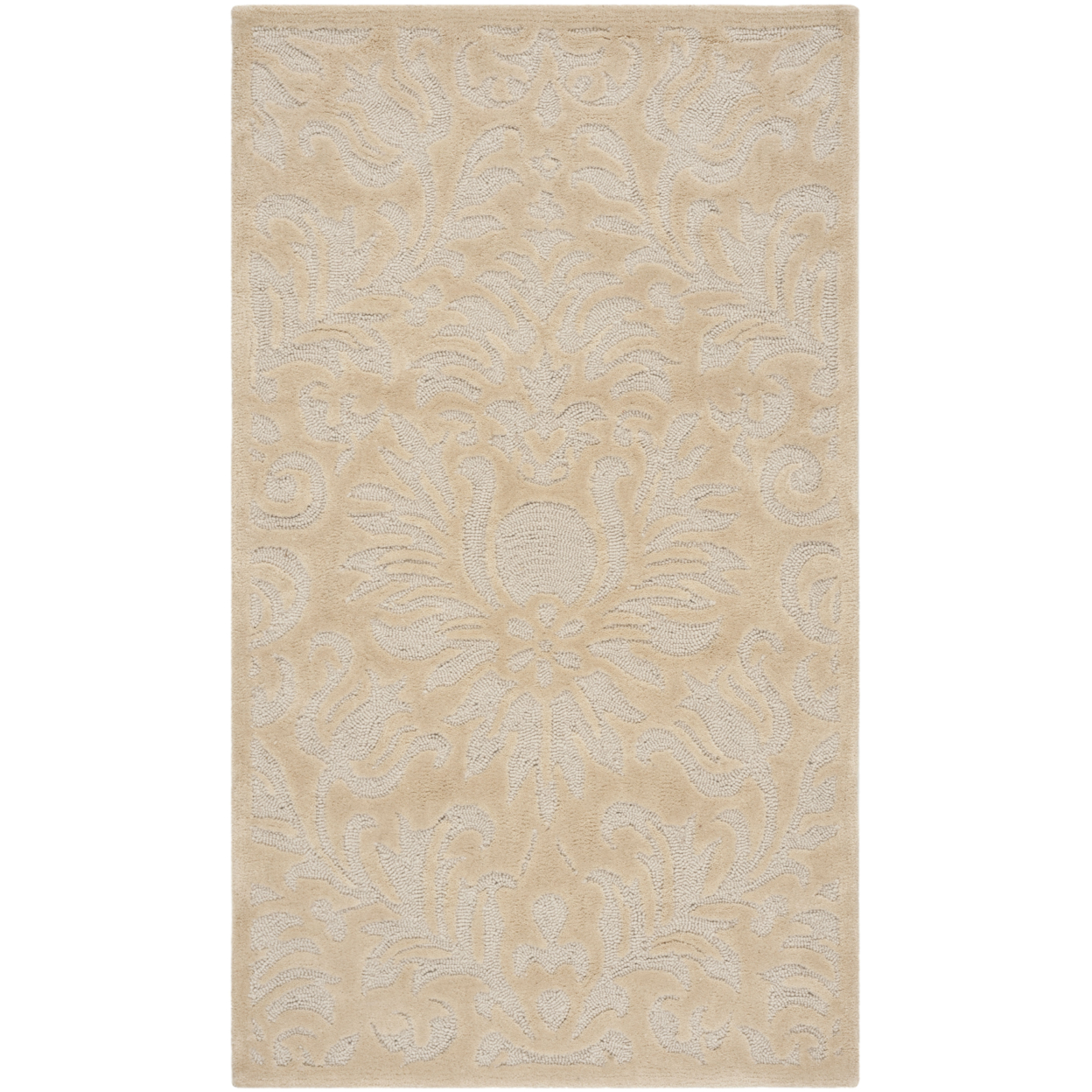 SAFAVIEH Total Performance TLP714F Hand-hooked Ivory Rug - 3' X 5'
