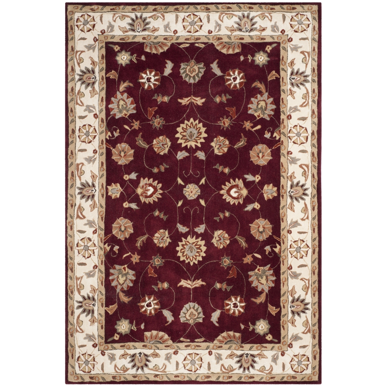 SAFAVIEH TLP725A Total Performance Red / Ivory - 3' X 5'
