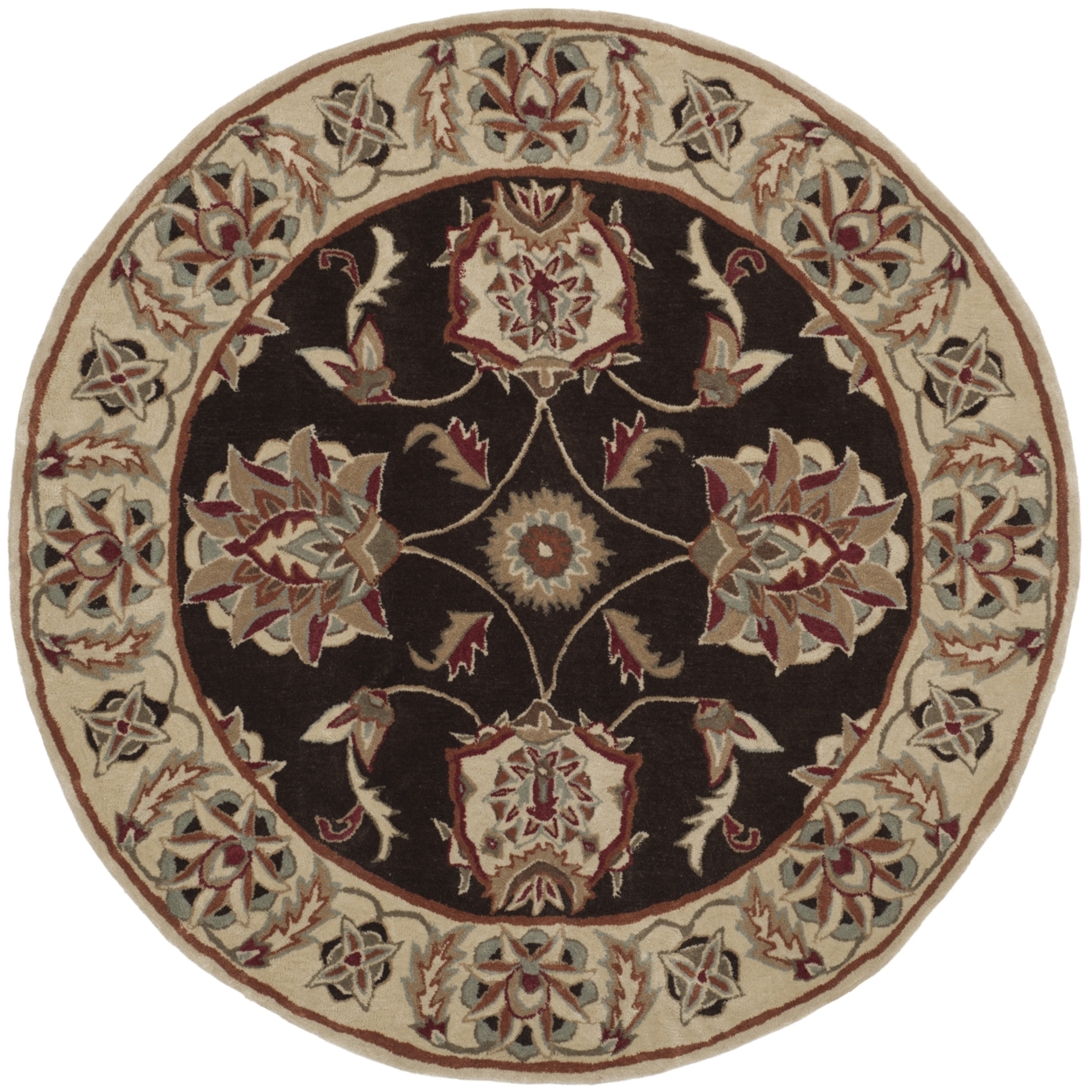 SAFAVIEH TLP742A Total Performance Brown / Ivory - 6' Round