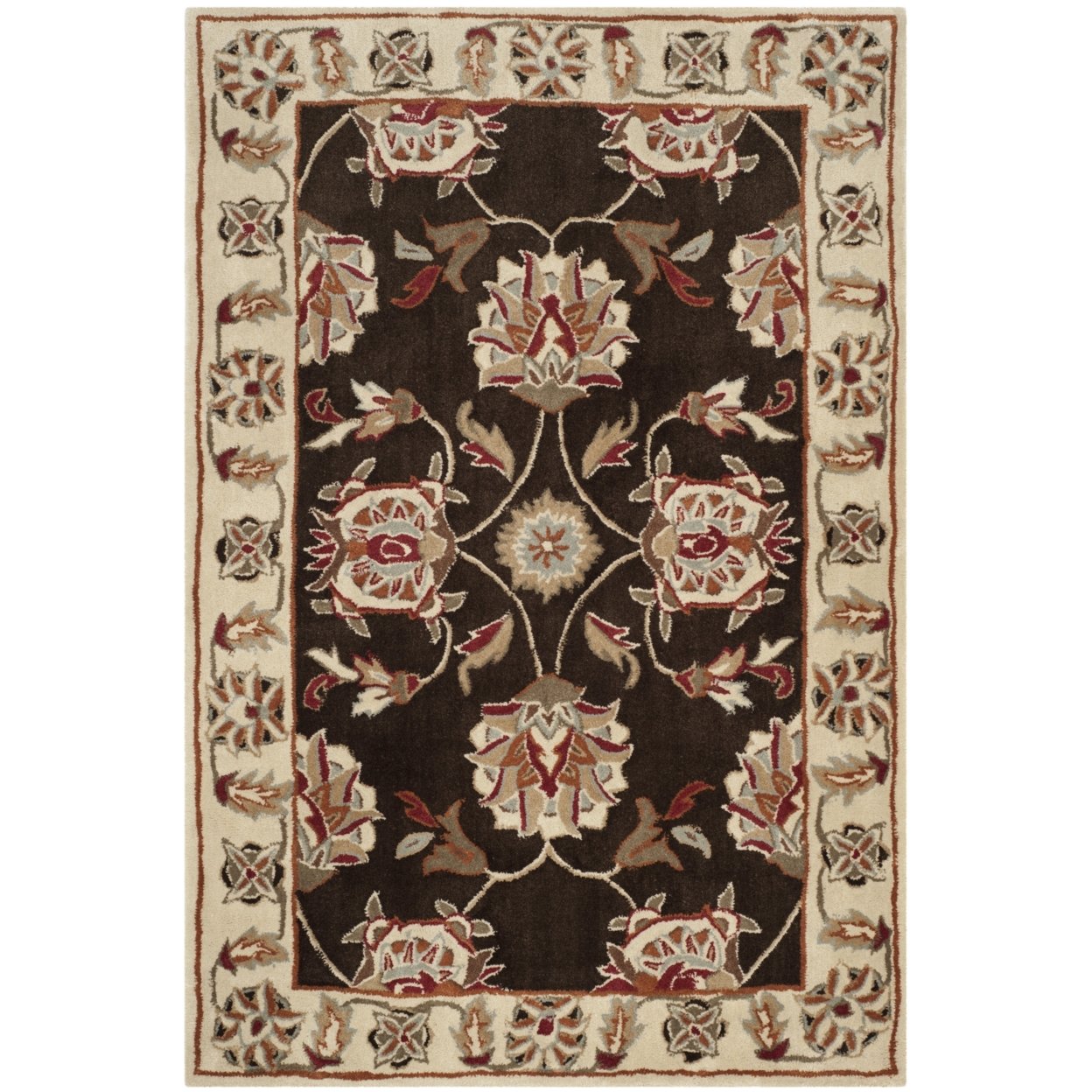 SAFAVIEH TLP742A Total Performance Brown / Ivory - 4' X 6'