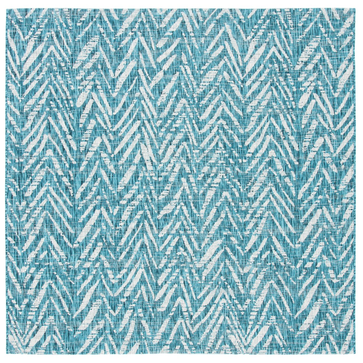 SAFAVIEH Outdoor CY8387-37221 Courtyard Blue / Grey Rug - 6' 7 Square