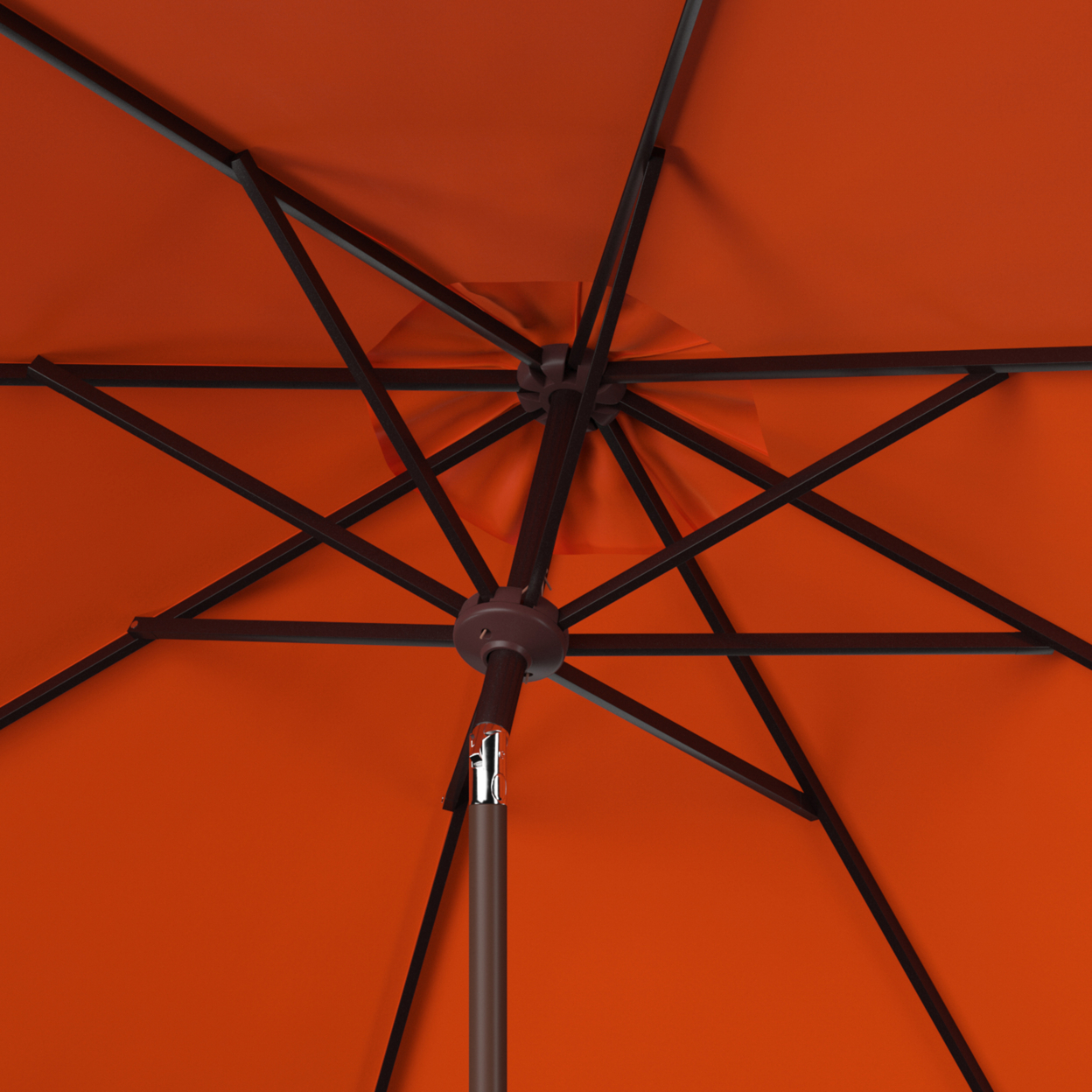 SAFAVIEH Outdoor Collection Ortega 9-Foot Tilt Crank Umbrella Orange