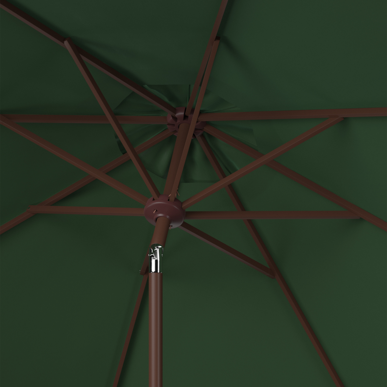 SAFAVIEH Outdoor Collection Ortega 9-Foot Tilt Crank Umbrella Hunter Green