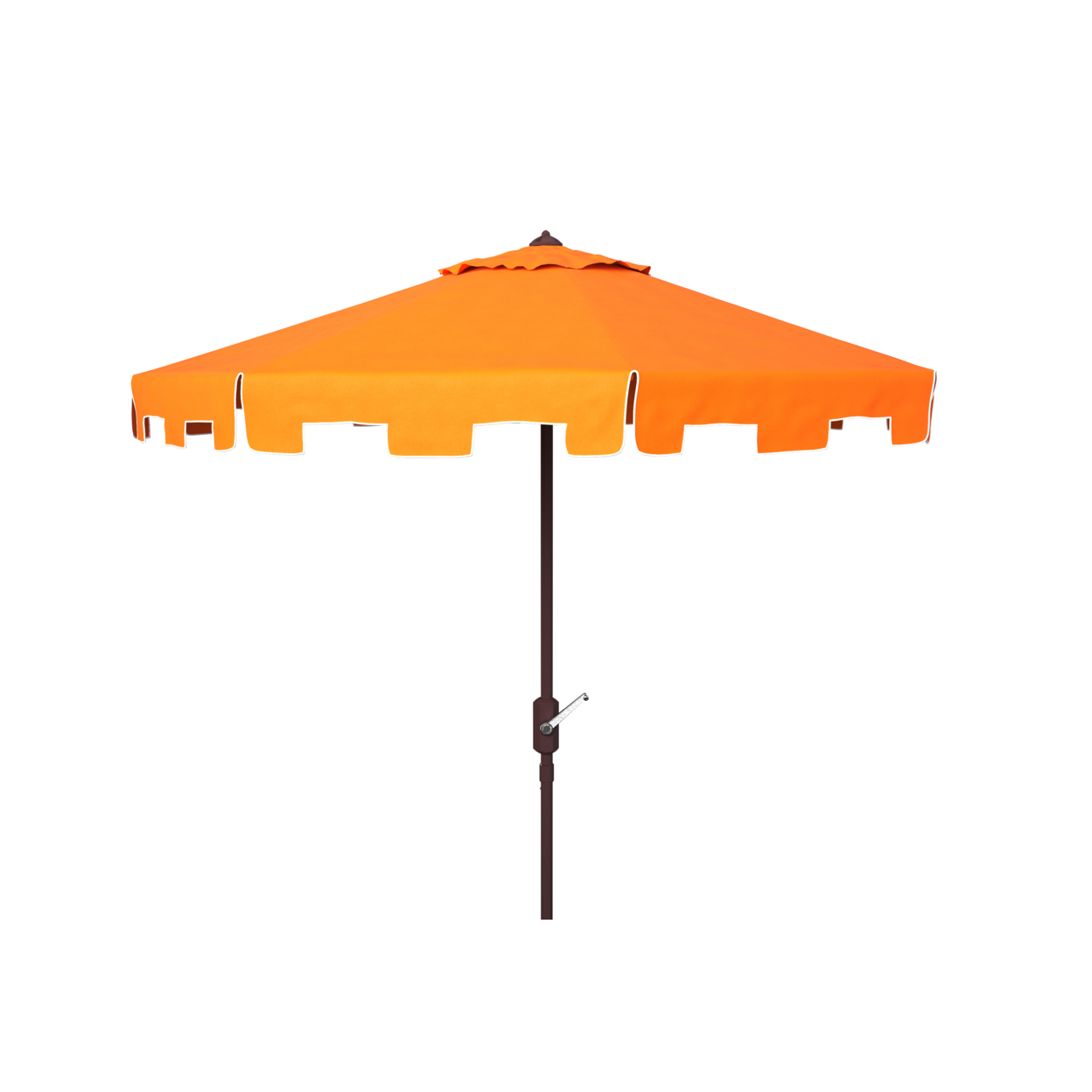 SAFAVIEH Outdoor Collection Zimmerman 11-Foot Round Market Umbrella Orange