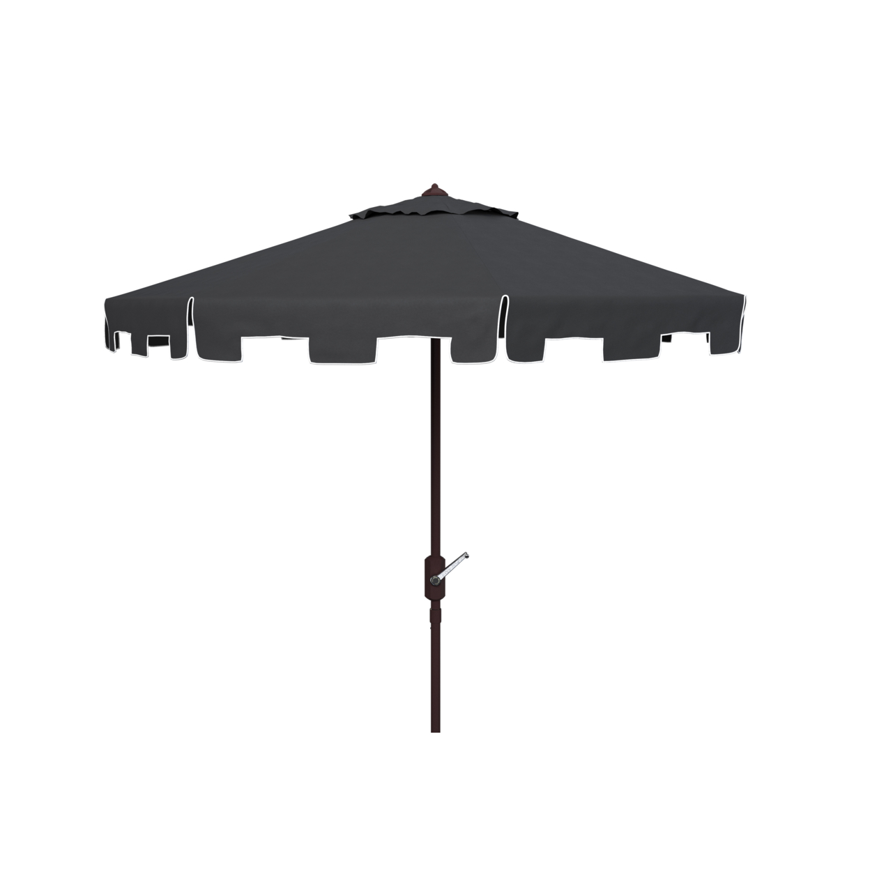 SAFAVIEH Outdoor Collection Zimmerman 11-Foot Round Market Umbrella Black