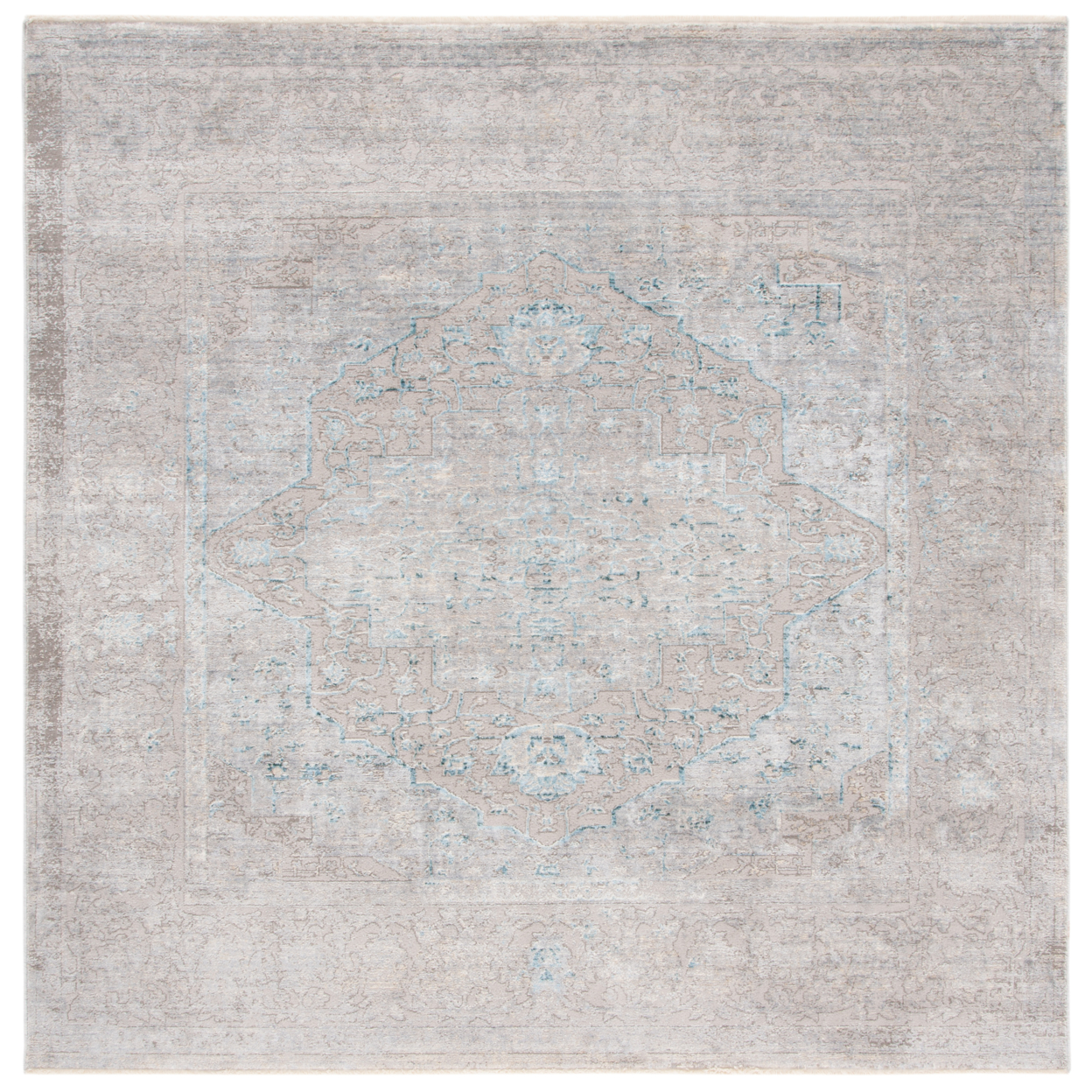 SAFAVIEH Dream Collection DRM401H Grey / Blue Rug - 6' 7 Square
