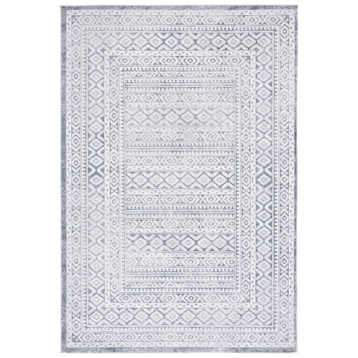SAFAVIEH Toscana Collection TOS658F Grey / Ivory Rug - 6' 7 Square