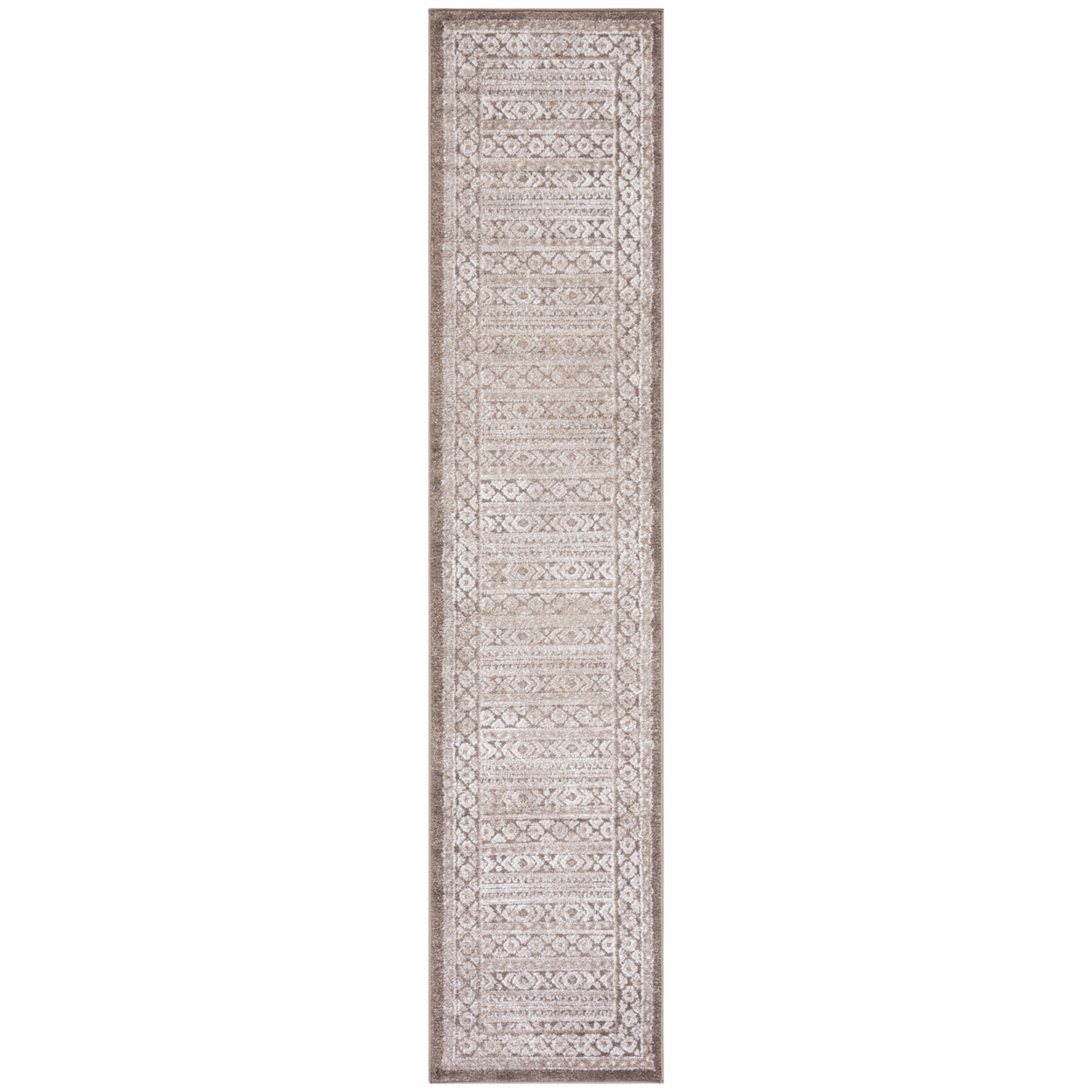 SAFAVIEH Toscana Collection TOS658A Ivory / Brown Rug - 2' X 9'