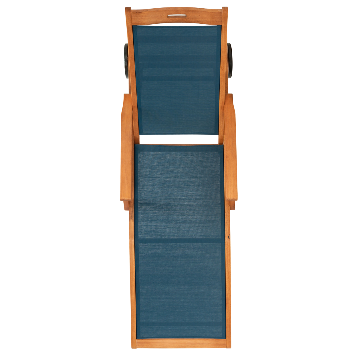 SAFAVIEH Outdoor Collection Kamson Chaise Sunlounger Natural/Navy