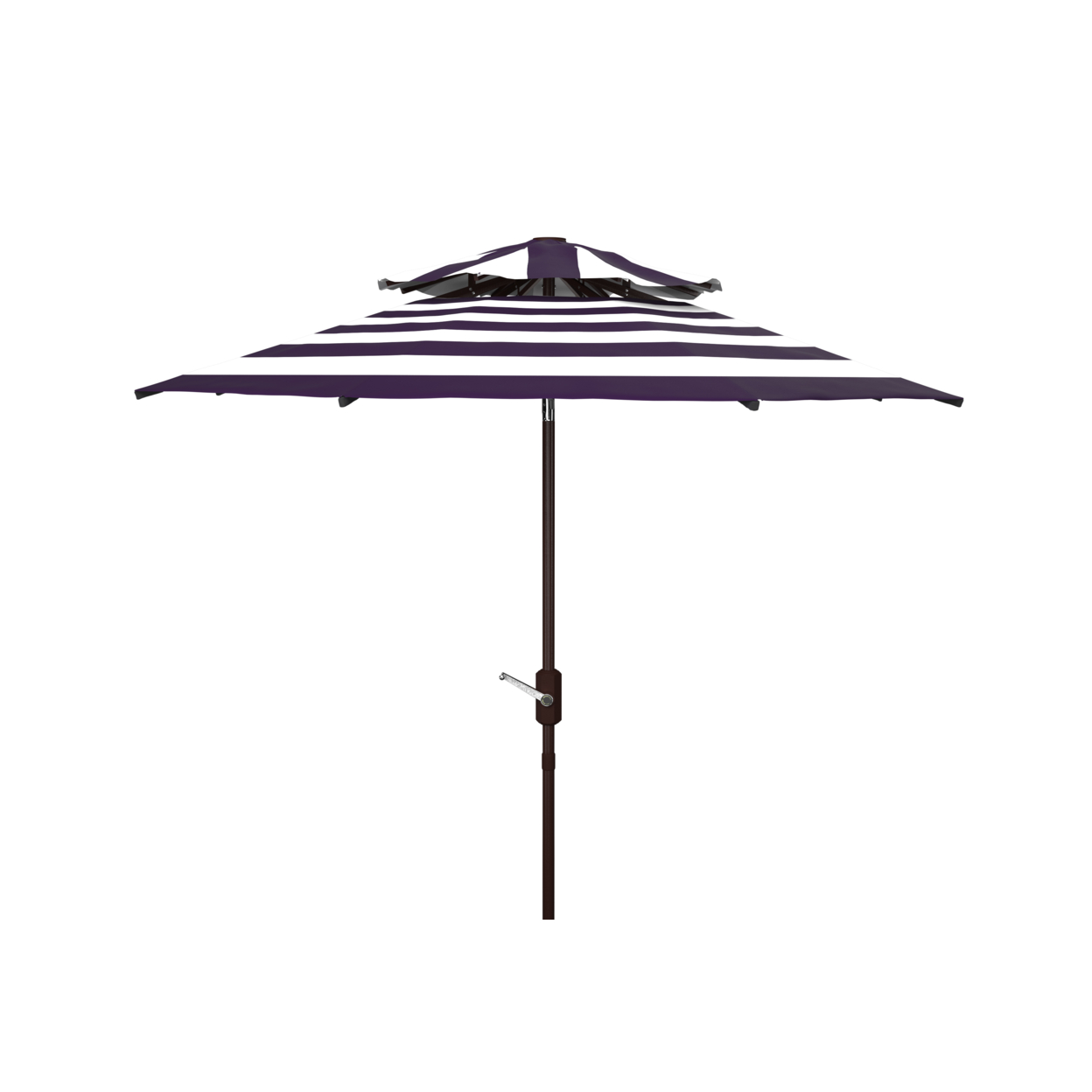 SAFAVIEH Outdoor Collection Iris Fashion Line 9-Foot Umbrella Navy/White